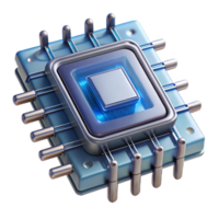 dramatic vintage Quantum Computer Processor with Complex Circuitry Transparent Cutout png