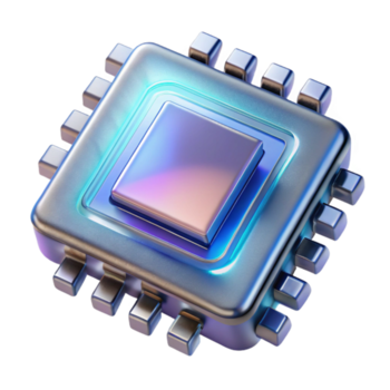 elegant abstract quantum computer bewerker dichtbij omhoog transparant authentiek png