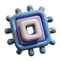 serene contemporary Quantum Computing Symbol Qubit Representation Isolated Cutout authentic png