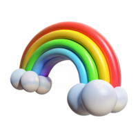 deslumbrante artístico arco Iris arco através céu transparente fundo Cortar fora detalhado png