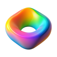 elegant abstract Rainbow Gradient Abstract Shape Transparent Background Isolated authentic png