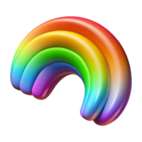 stunning abstract Rainbow Gradient Abstract Shape Transparent Background Isolated authentic png