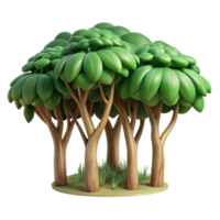 beautiful traditional Rainforest Canopy Lush Green Transparent Background exclusive png