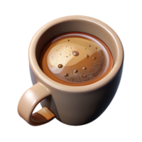 dramatic traditional Realistic Coffee Cup Top View Isolated authentic png