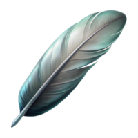 serene creative Realistic Feather Floating Transparent Background high resolution png