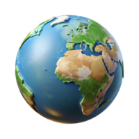 wonderful abstract Realistic Earth Globe Rotating View Transparent Background png