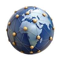 extraordinary rustic Realistic Globe with Network Connections Transparent original png
