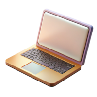 extraordinary rustic Realistic Open Laptop with Blank Screen for Mockup Transparent png