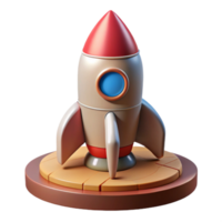 stunning traditional Realistic Rocket Launch Pad Side View with Transparent Background premium png