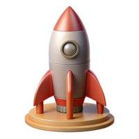 dramatic abstract Realistic Rocket Launch Pad Side View with Transparent Background premium png