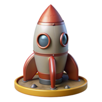 impressive contemporary Realistic Rocket Launch Pad Side View with Transparent Background exclusive png
