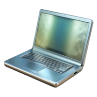wonderful minimalist Realistic Silver Laptop with Transparent Background authentic png
