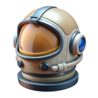 magnificent vintage Realistic Space Helmet Front View Transparent Background authentic png