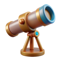 vibrant artistic Realistic Telescope Exploration Tool Transparent Background high resolution png