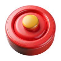 magnificent artistic Red Arcade Button Top Down View Isolated detailed png