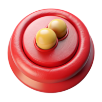 magnificent vintage Red Arcade Button Top Down View Isolated exclusive png