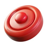 serene creative Red Button Top Down View Cutout genuine png