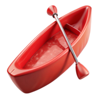 extraordinary creative Red Canoe Overturned View with Transparent Background professional png