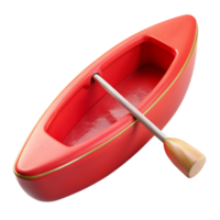 serene classic Red Canoe Overturned View with Transparent Background high quality png