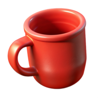 magnificent abstract Red Coffee Mug with Handle Facing Right Isolated high quality png