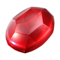 dramático abstrato vermelho pedra preciosa topo baixa Visão transparente fundo Alto qualidade png