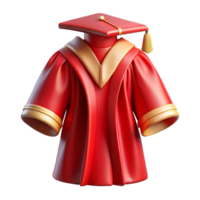 magnificent rustic Red Graduation Gown Front View Cutout Element high resolution png