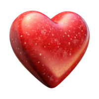 elegant traditional Red Heart Icon Angled View Transparent Background original png