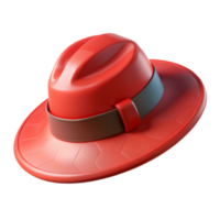 beautiful rustic Red Hiking Hat Wide Brim Isolated Element authentic png