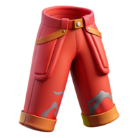 vibrant rustic Red Hiking Pants Folded View Cutout exclusive png
