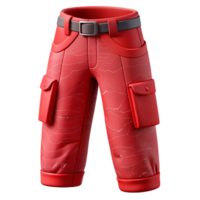 impressive minimalist Red Hiking Pants Folded View Cutout authentic png