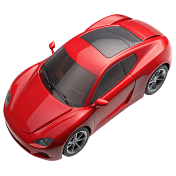 großartig traditionell rot Sport Auto oben Aussicht transparent Hintergrund hoch Auflösung png