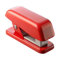 beautiful minimalist Red Stapler Side View with Transparent Background high quality png