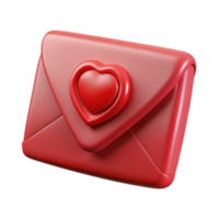 beautiful rustic Red Valentine Envelope with Heart Seal Cutout authentic png