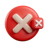 wonderful classic Red X Icon with Error Message Transparent png