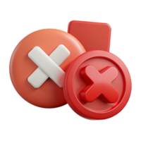 beautiful rustic Red X Icon with Error Message Transparent original png