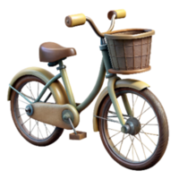 magnificent abstract Retro Bicycle with Basket and Bell Transparent Cutout authentic png