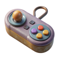 vibrant artistic Retro Game Controller Side View Isolated exclusive png