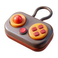 deslumbrante minimalista retro jogos controlador com vermelho botões transparente profissional png