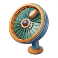 impressive artistic Retro Handheld Fan with Plastic Blades Cutout authentic png