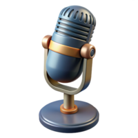 impressive abstract Retro Microphone with Stand Isolated detailed png