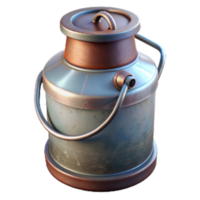impressive abstract Retro Milk Can with Metal Handle Cutout authentic png