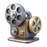 serene rustic Retro Movie Projector with Film Reel Transparent high resolution png