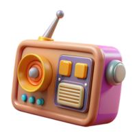 serene vintage Retro Radio with Digital Marketing Broadcast Isolated high quality png