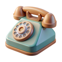 vibrant rustic Retro Telephone Cutout with Rotary Dial Transparent Background high resolution png