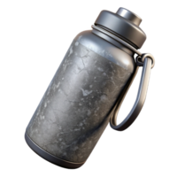 magnificent minimalist Reusable Water Bottle Metal Grey Isolated Element authentic png