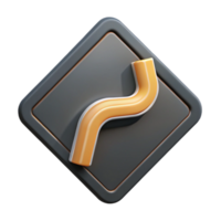 impressive abstract Road Curve Sign Transparent Background high resolution png