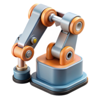 elegant rustic Robot Arm Assembly Line Illustration Isolated Element authentic png