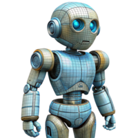 elegant artistic Robot Body Blueprint Design Isolated Element exclusive png