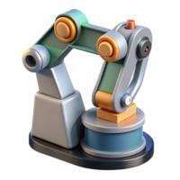 wonderful creative Robotic Arm Assembling Electronic Device Isolated Element png