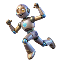 vibrant contemporary Robot Jumping Animation Sequence Cutout high quality png
